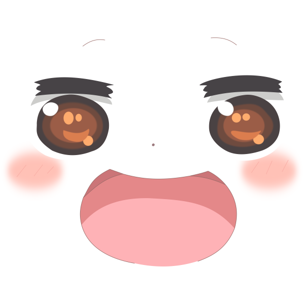 Анимешное лицо без фона