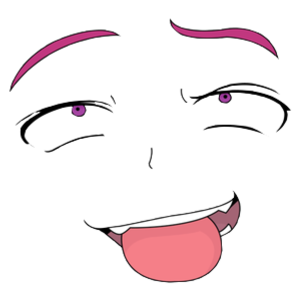 Анимешное лицо без фона