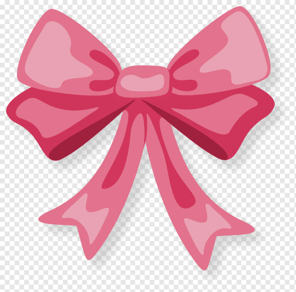 Розовый бант