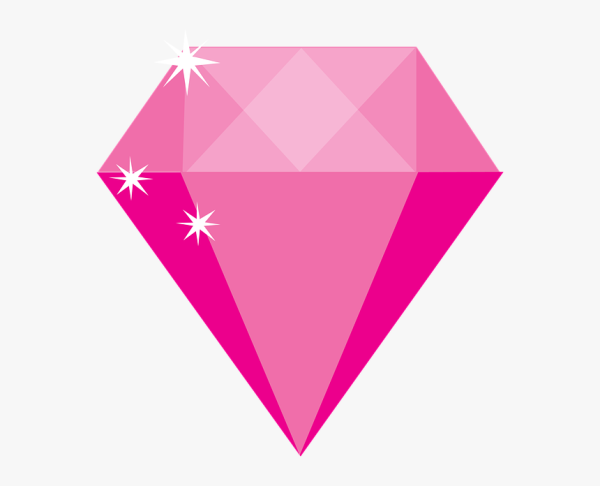 Розовый значок