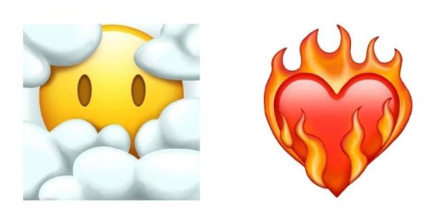 Эмодзи сердце в огне