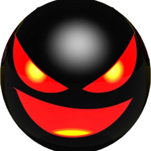 Смайлик с красными глазами