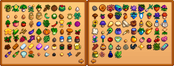 Stardew Valley PNG items