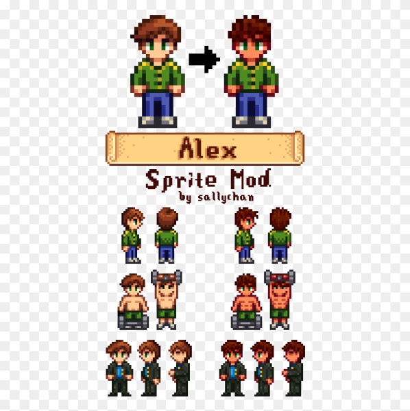 Stardew Valley Алекс спрайт