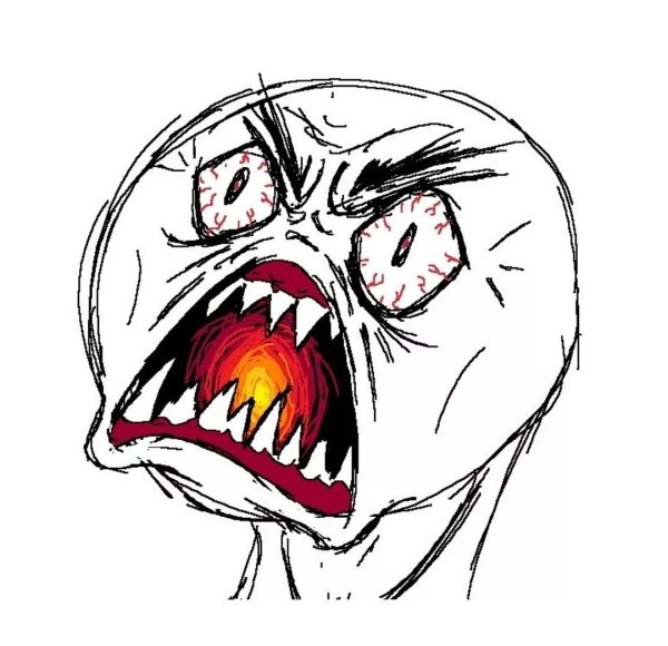 Злой орущий смайлик