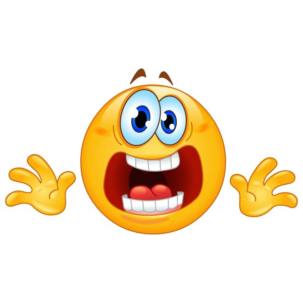 Смайлик смех с зубами