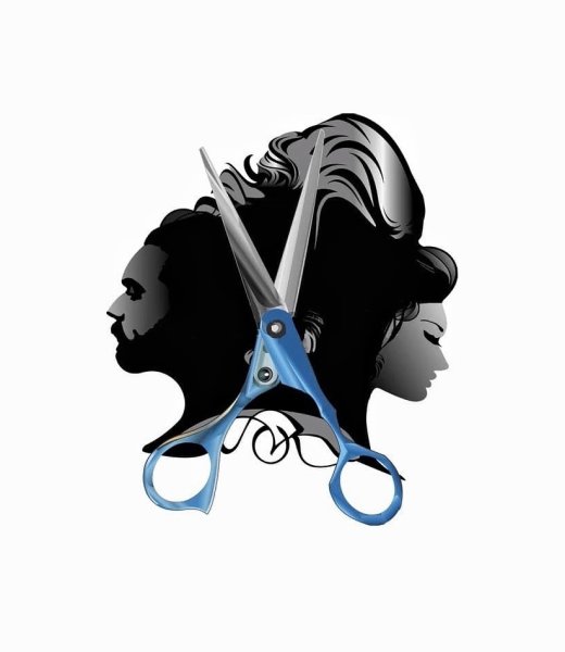 Эмблемы парикмахерских для мужчин и женщин