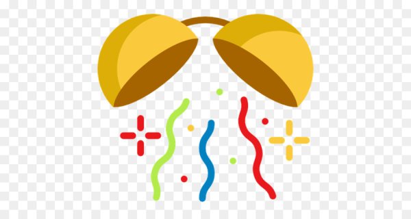 Эмодзи конфетти хлопушка