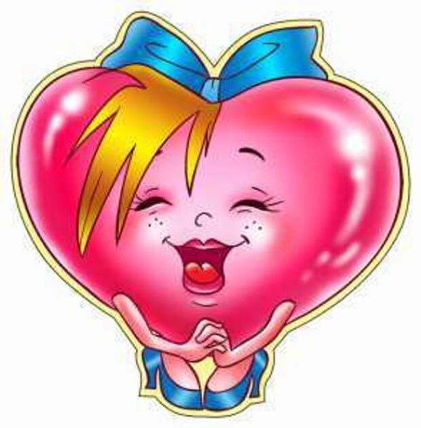 Смайлик девочка с сердечком