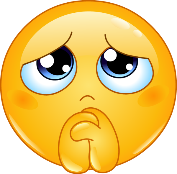 Смайлик с грустными глазами
