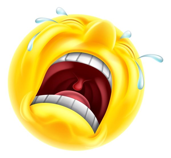 Плачущий смайлик с соплями