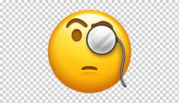 Задумчивый смайлик в очках