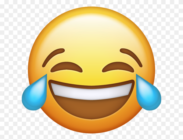 Смеющийся смайлик со слезами