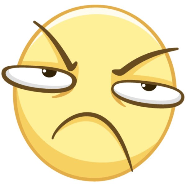 Недовольный стикер