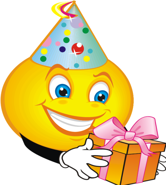 Смайлик с днем рождения
