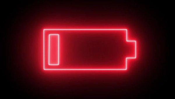 Батарея разряжена неон