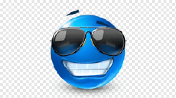 Синий Смайл в очках