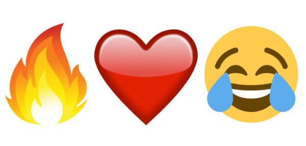 Сочетание смайликов с огнем