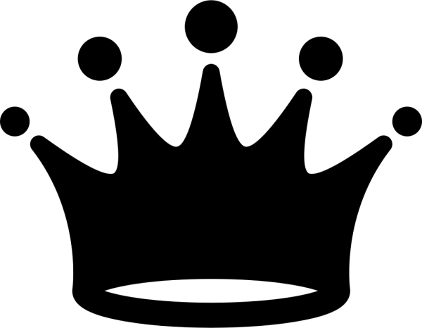 Корона смайлик черный