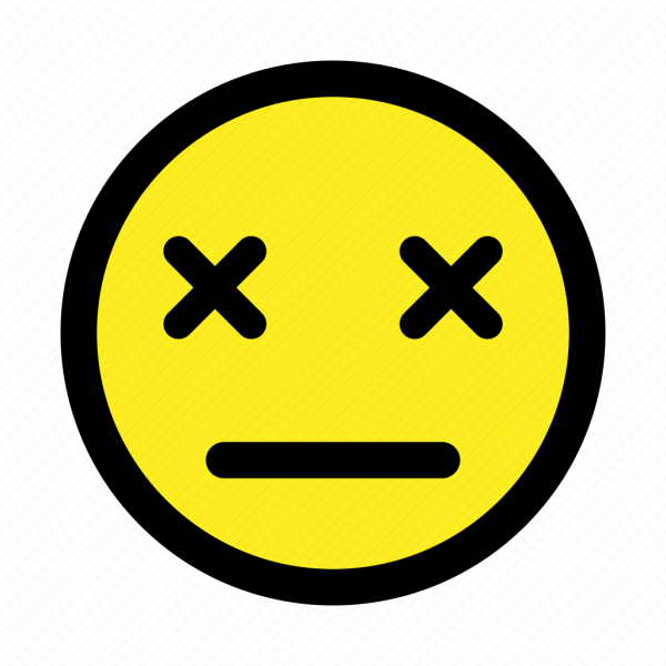 Смайлик с глазами крестиками