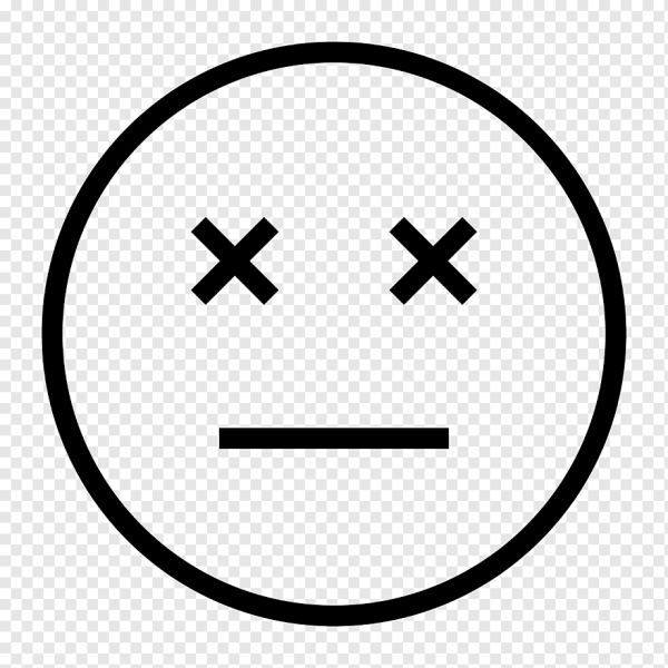 Смайлик с глазами крестиками