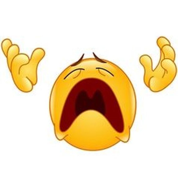 Кричащий смайлик исчезает