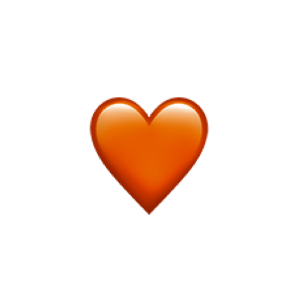 Оранжевое сердце