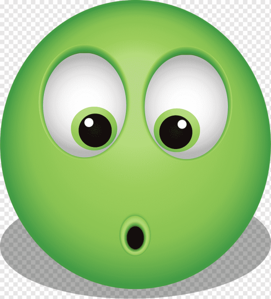 Зеленый улыбающийся смайлик