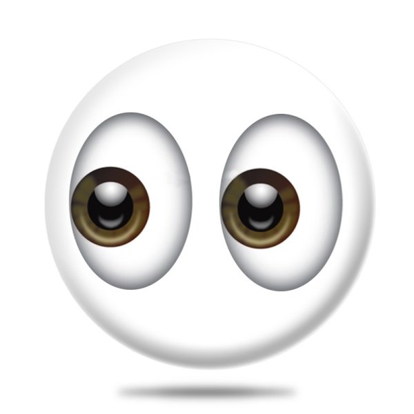 Вытаращенные глаза без фона
