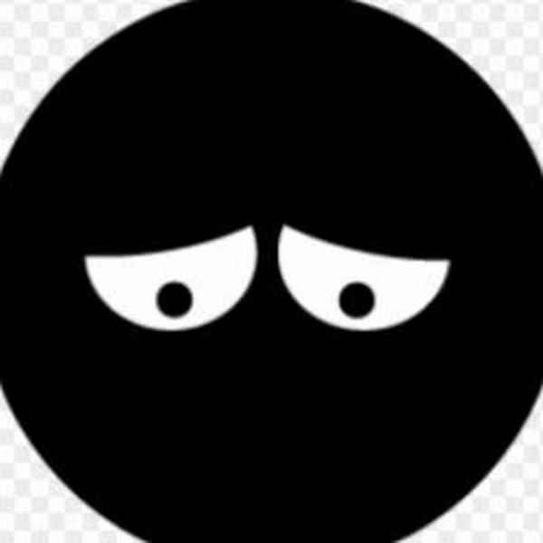 Грустный смайлик черный