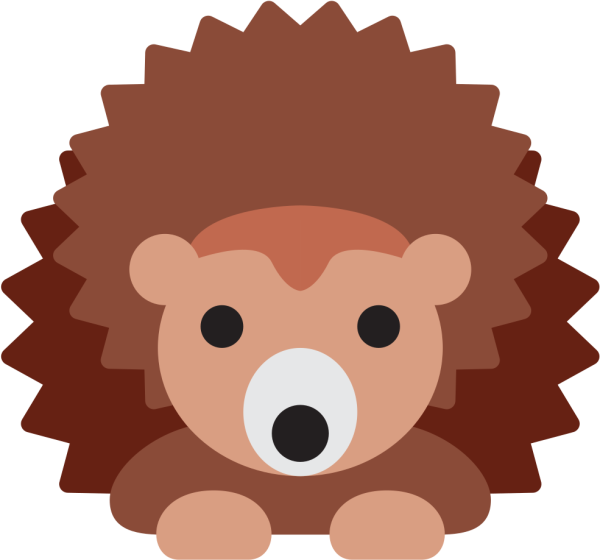 Ежик на прозрачном фоне