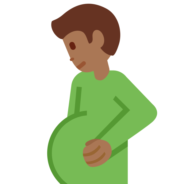 Смайлик беременный мужчина