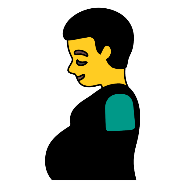 Смайлик беременный мужчина