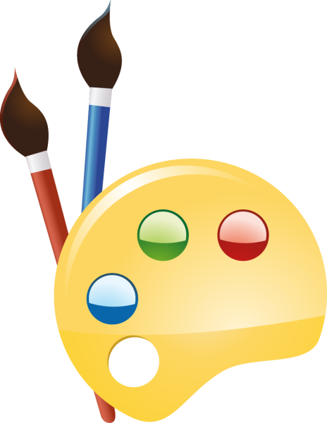 Ребенок с кисточкой и красками