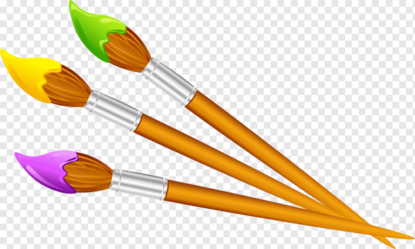 Кисть для рисования мультяшная