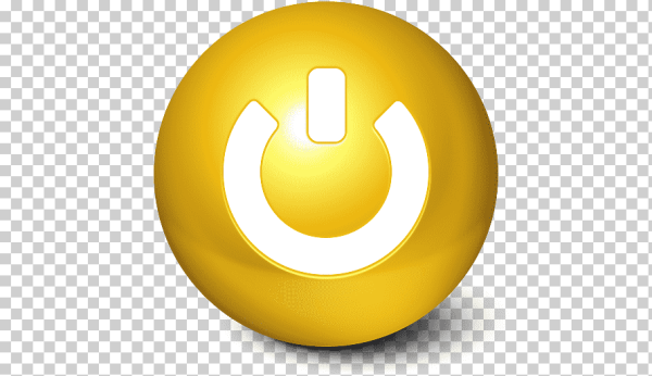 Кнопка включения желтая