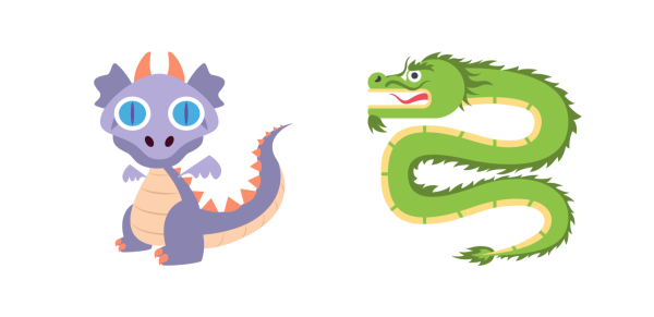 Китайский зеленый дракон ЭМОДЖИ