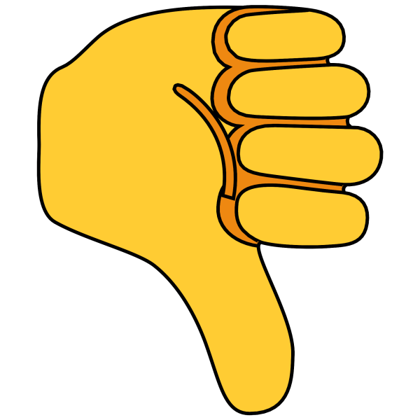 Смайлик палец вниз