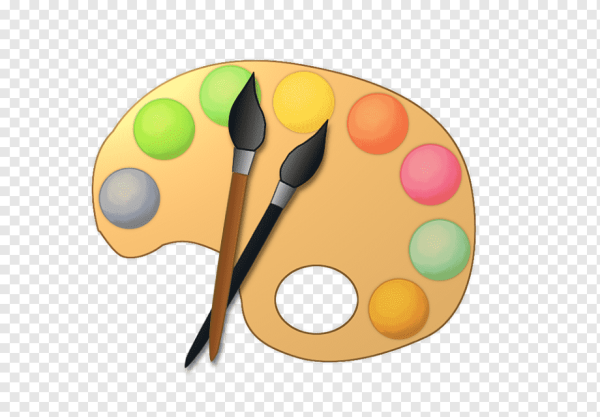 Палитра с кисточкой