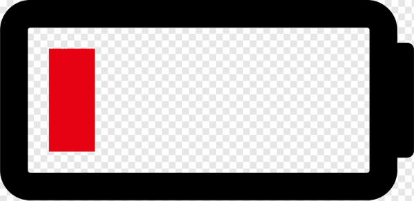 Иконка разряженной батареи