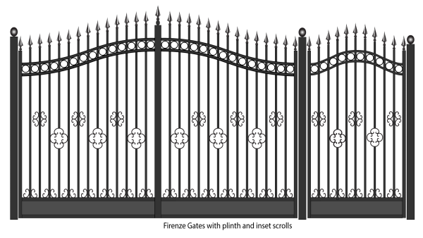 Кованый забор на белом фоне