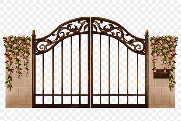 Забор с калиткой клипарт