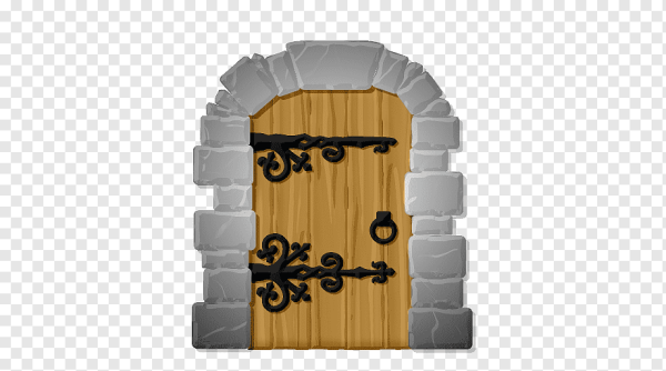 Сказочная дверь на прозрачном фоне