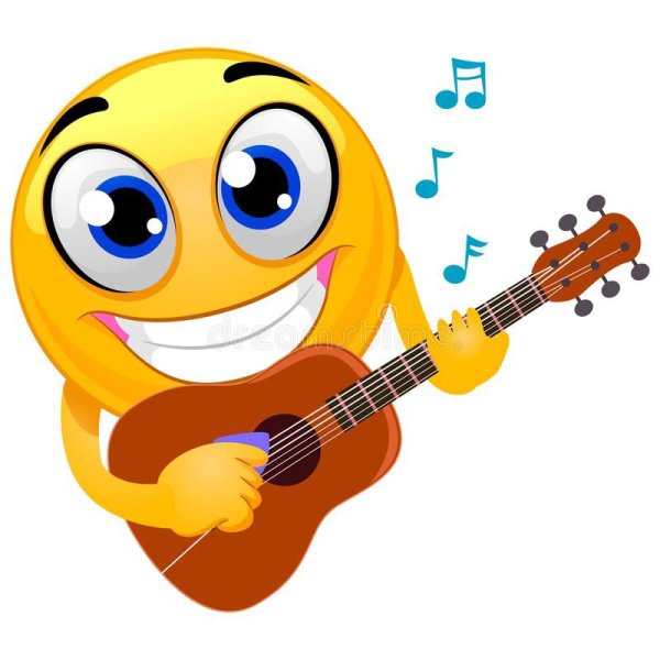 Смайлик с гитарой