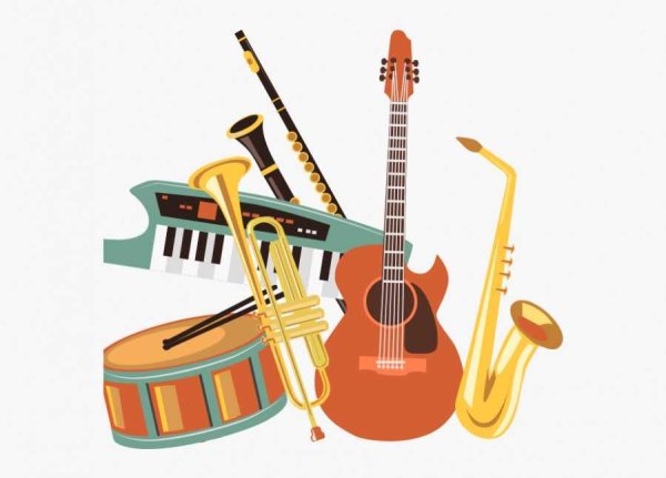 Музыкальные инструменты без фона