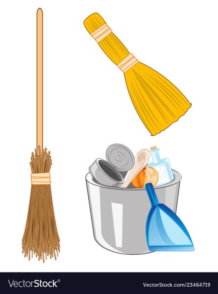 Швабра ведро веник