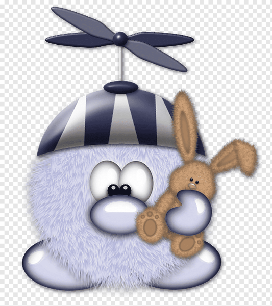 Пушистый шарик с глазками