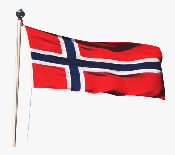Норвегия на белом фоне