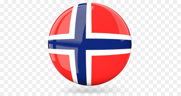 Флаг Норвегии круглый