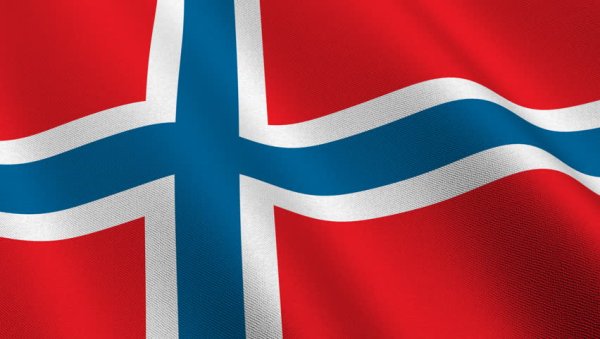 Флаг Норвегии анимация